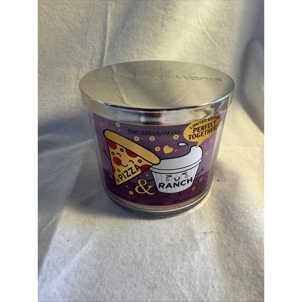 NEW Bath & Body Works Pizza & Ranch Soy Wax Blend Limited Edition 3-Wick Candle